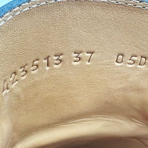 GUCCI Princetown Black Leather Mule Size 37 Horsebit Slip On Loafer - Picture 11 of 11